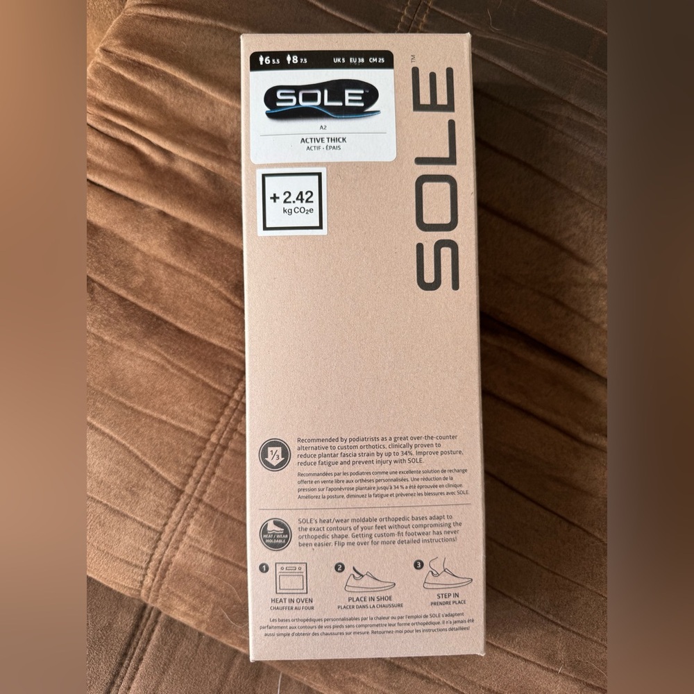 **SOLD** SOLE Active Thick Inserts (NO MetPad)